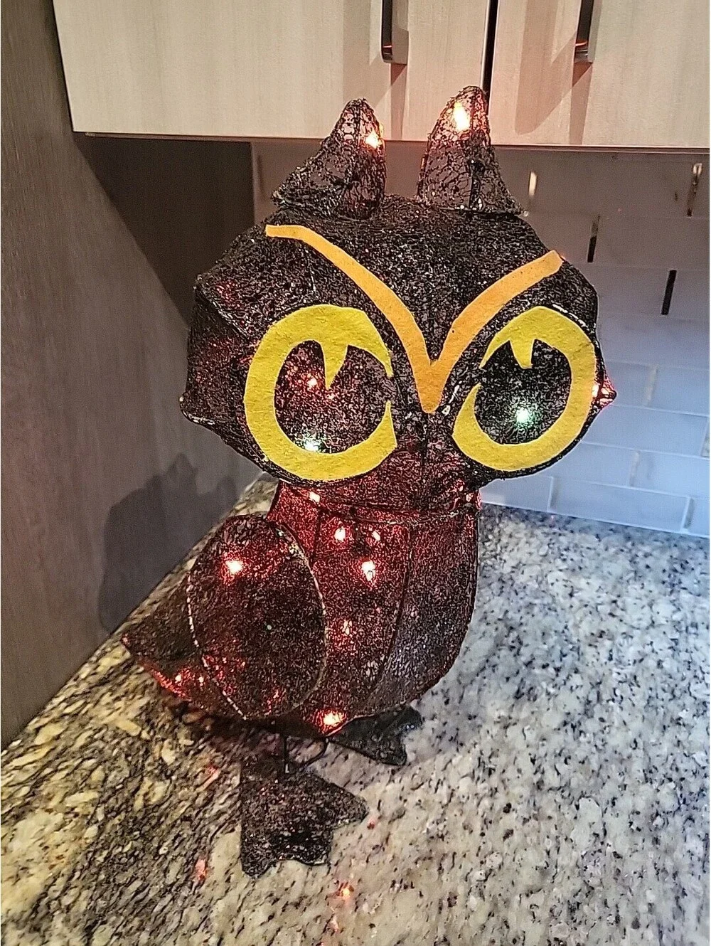 Vintage Halloween OWL Euc Extremely Rare Standing Light Up 18